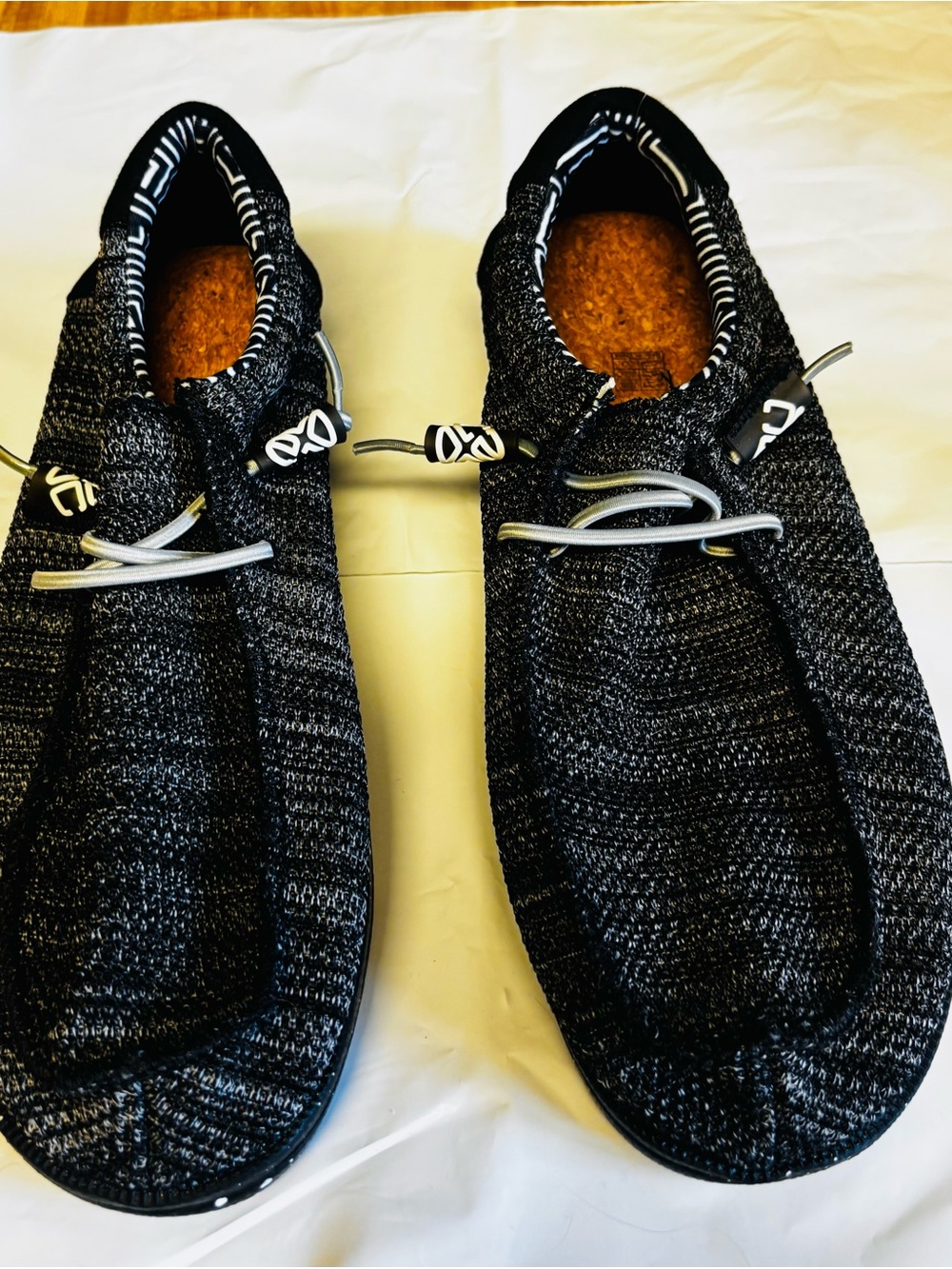 Black Knit Slip-On Casual Shoes